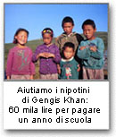 Aiutiamo i nipotini di Gengis Khan